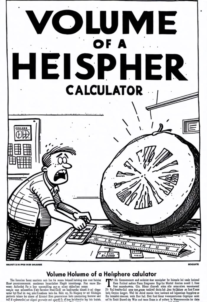 Volume Of A Hemisphere Calculator